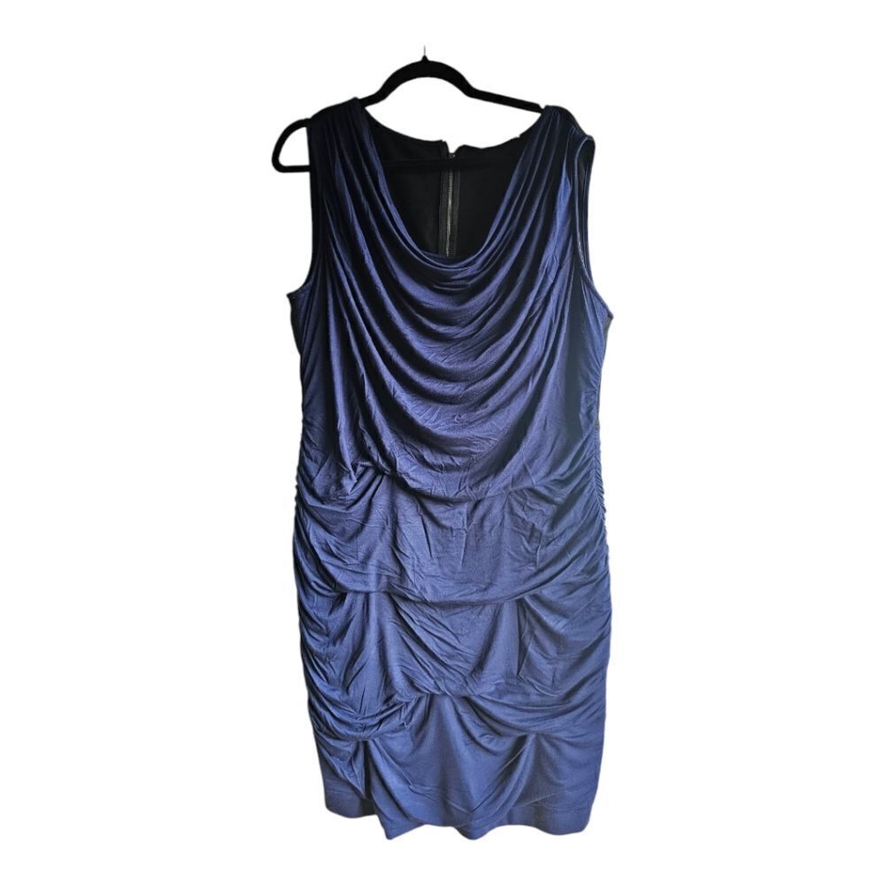 DKNYC Sleeveless Ruched Sheath Dress - Size 18W
